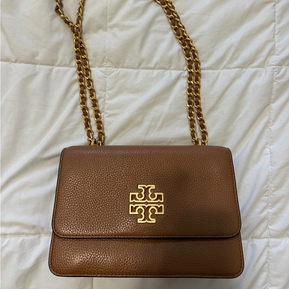 Tory burch britten large brown bag